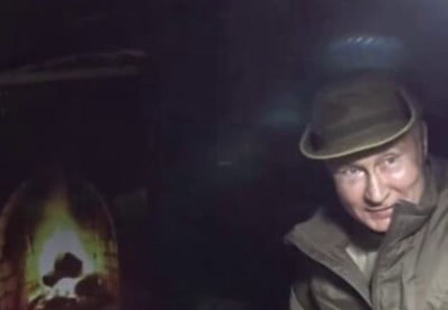 Путин заночевал в тайге с необычным камином